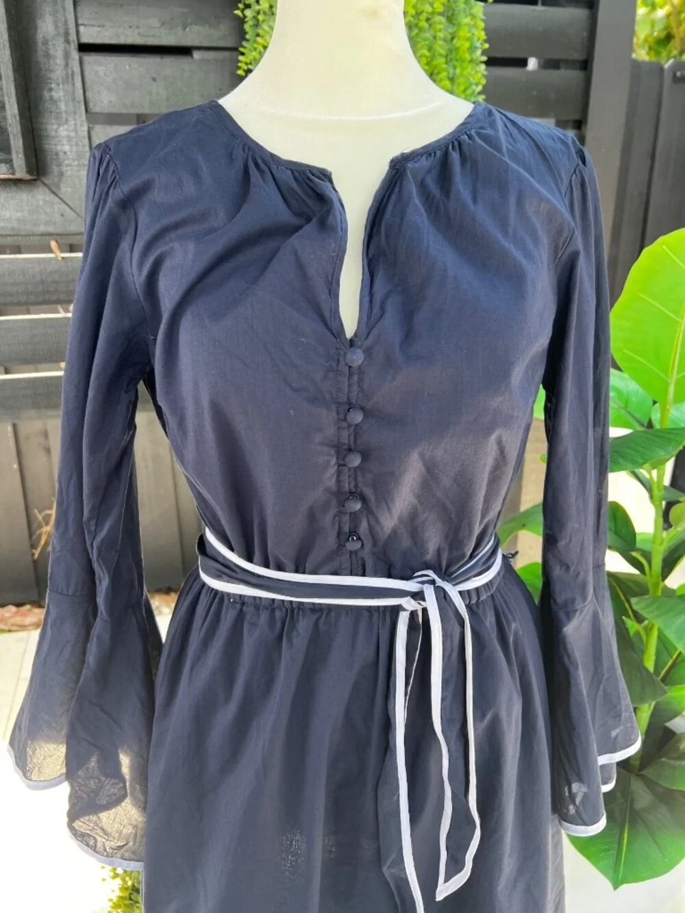 NWT Michael Kors Royal Blue Old Money Bell Sleeves SMALL PETITE
